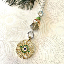 Load image into Gallery viewer, Green Evil Eye Amulet Necklace