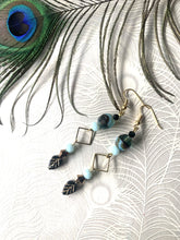 Load image into Gallery viewer, Turquoise &amp; vintage brass with gold Czech beads with small leaf feature. Womens unique accessories-Handmade in Australia, Sydney using only the best quality precious Swarovski &amp; Czech crystal gemstones. To suit any style from day to night. Designed to make you stand out from the crowd. 